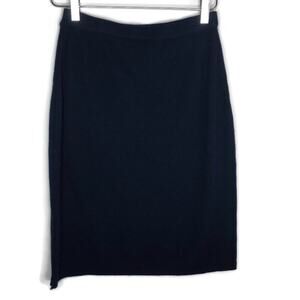 Adolfo Collectibles Wool Blend Knit Skirt Navy S